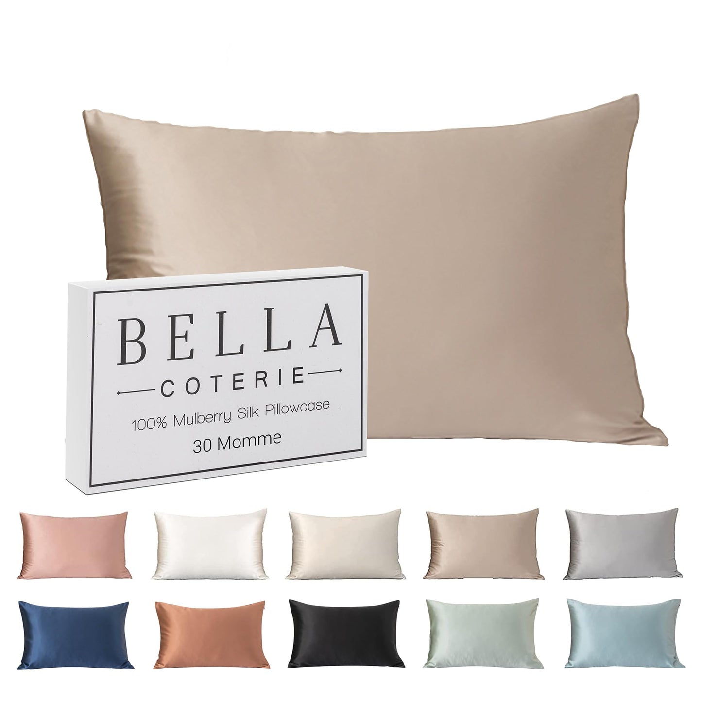 Bella Coterie Luxury Silk Pillowcase for Hair and Skin