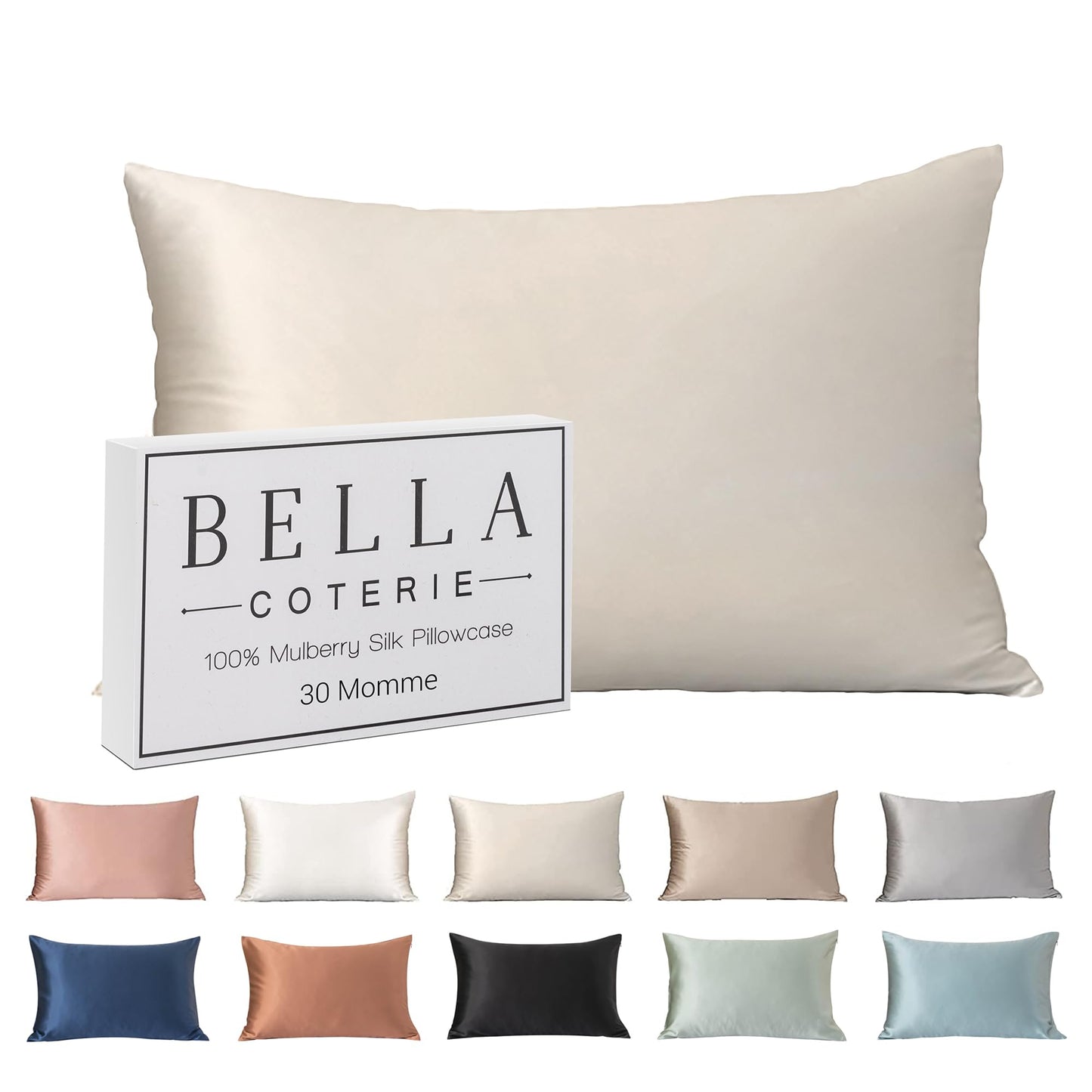 Bella Coterie Luxury Silk Pillowcase for Hair and Skin