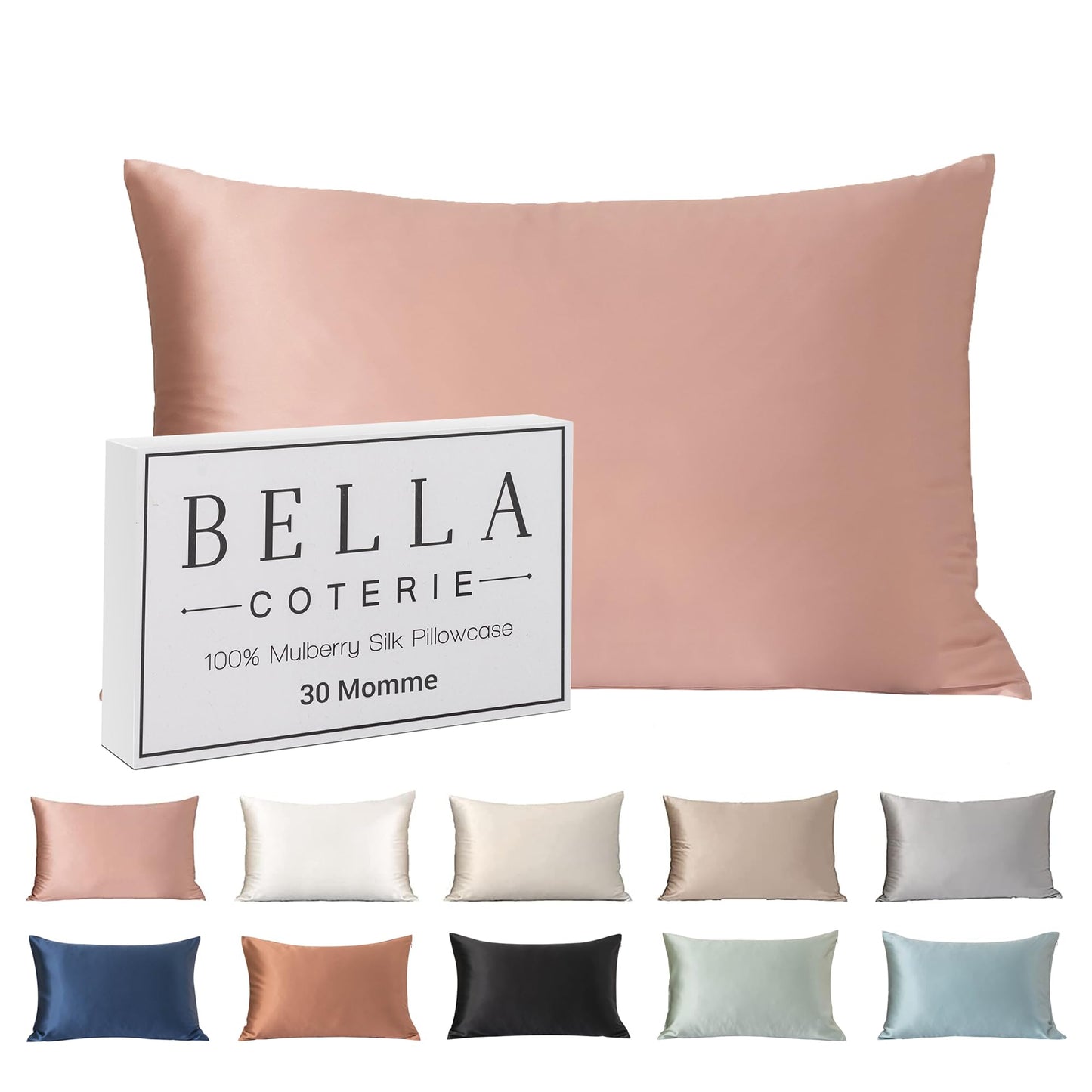 Bella Coterie Luxury Silk Pillowcase for Hair and Skin