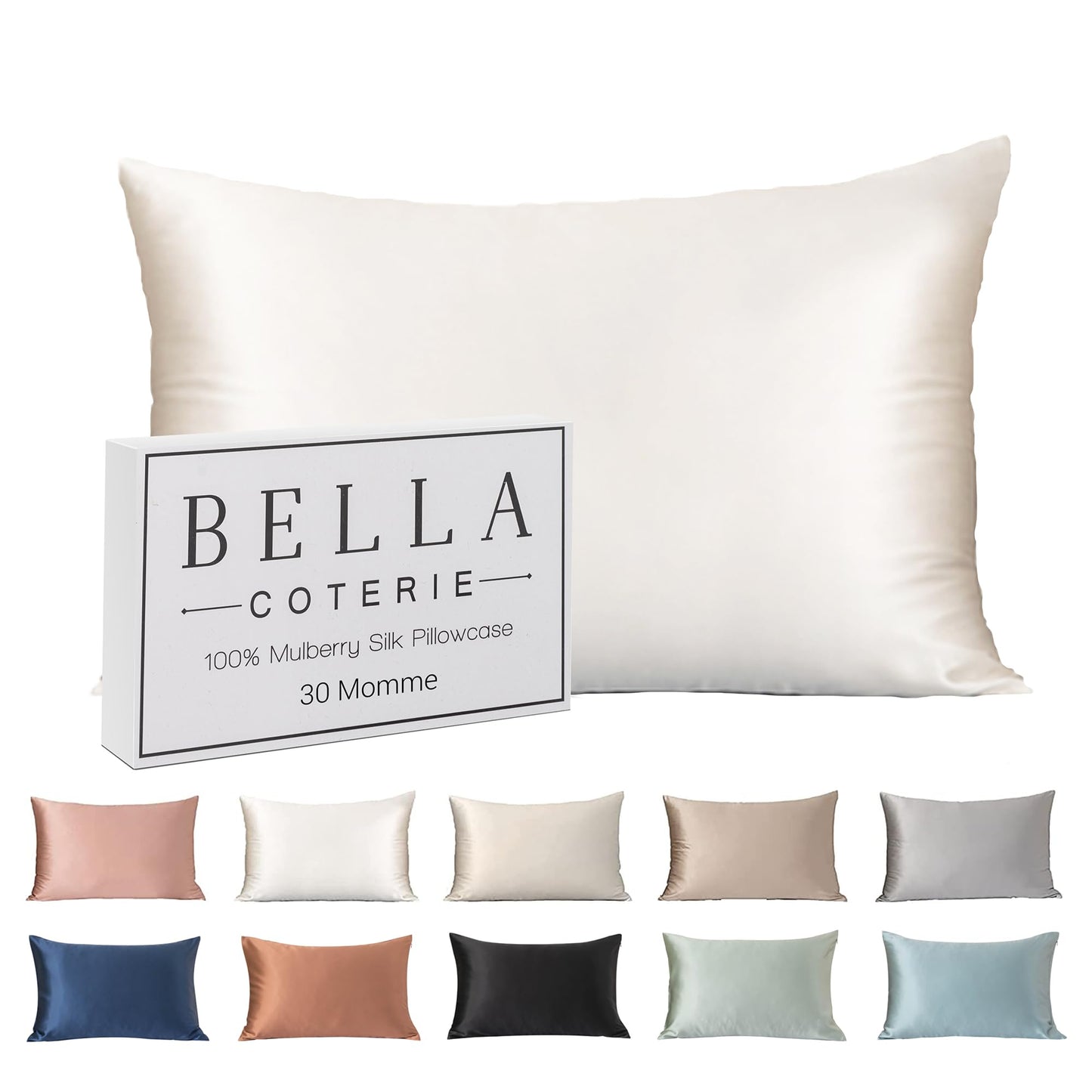 Bella Coterie Luxury Silk Pillowcase for Hair and Skin