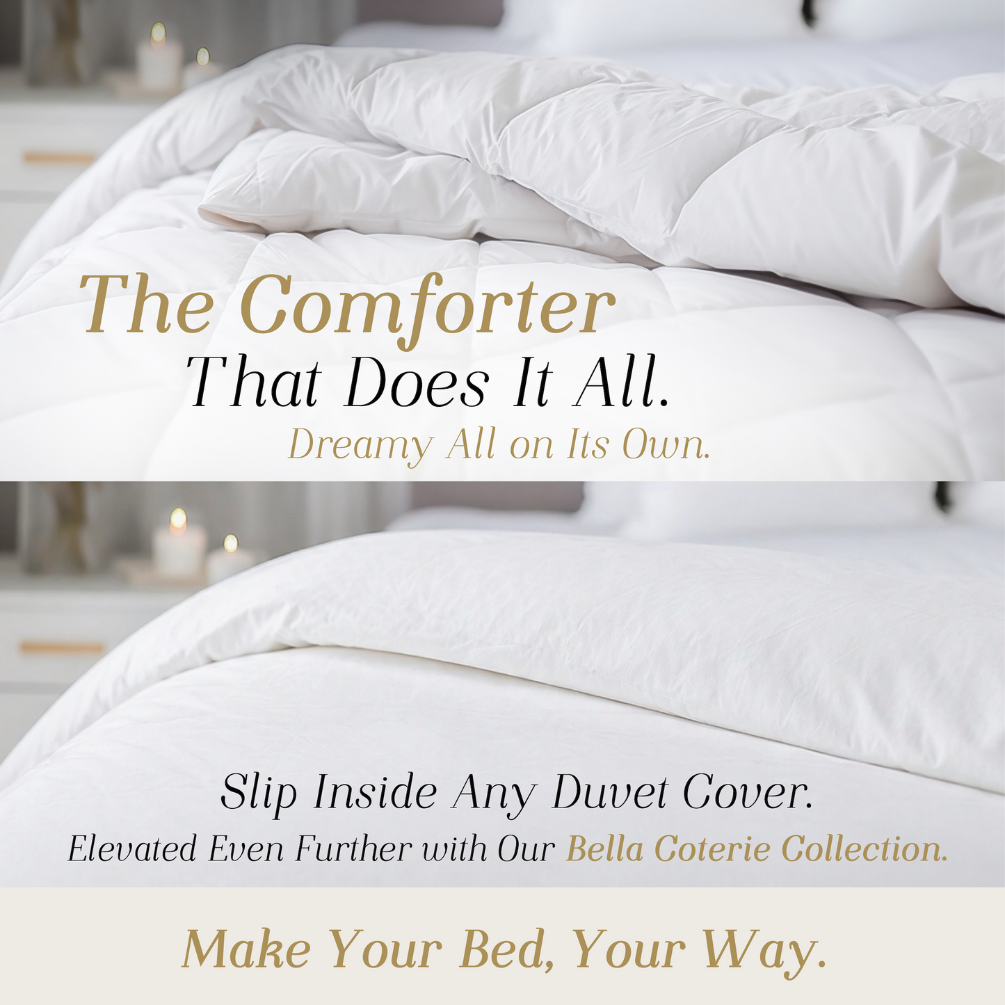 Bella Coterie Bamboo Viscose Duvet Insert | A Luxury Down Alternative Comforter | All Season Cooling for Hot Sleepers | Ultra Soft & Breathable | Machine Washable
