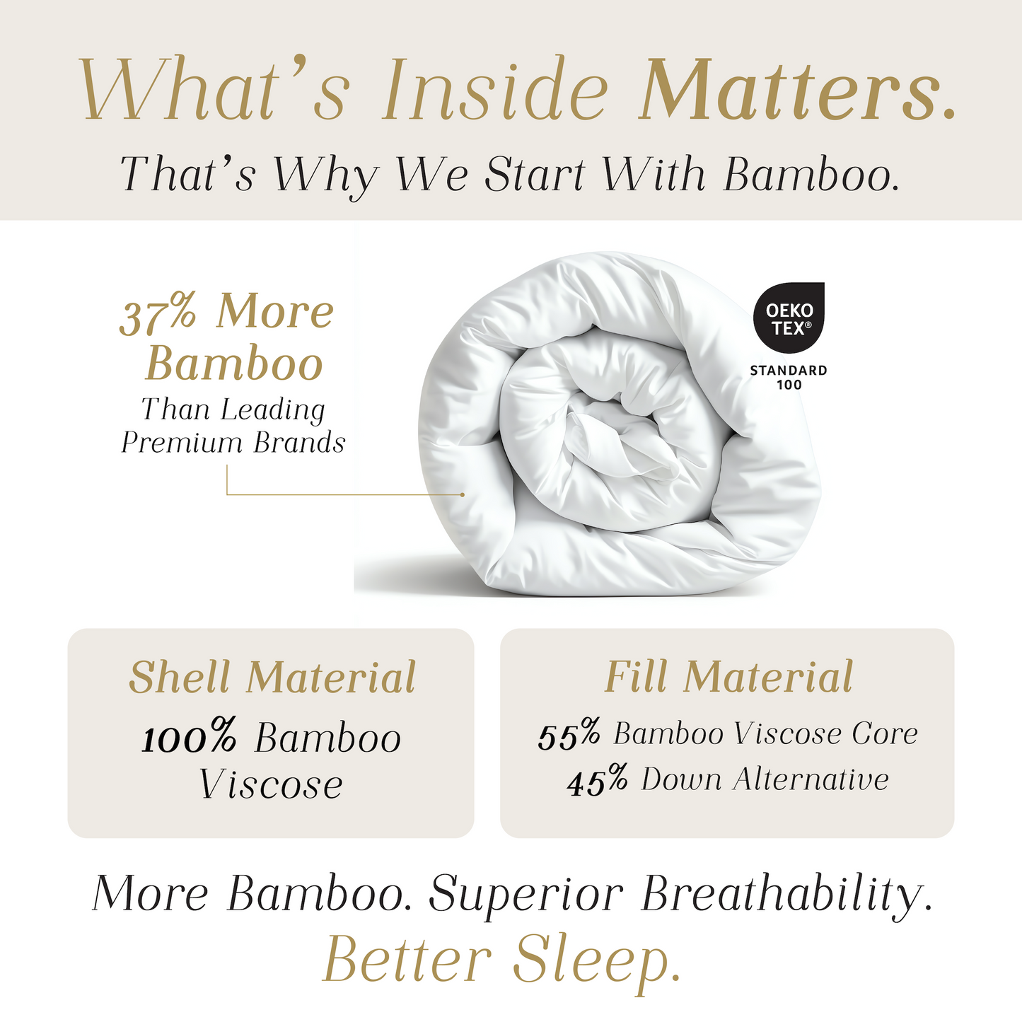 Bella Coterie Bamboo Viscose Duvet Insert | A Luxury Down Alternative Comforter | All Season Cooling for Hot Sleepers | Ultra Soft & Breathable | Machine Washable
