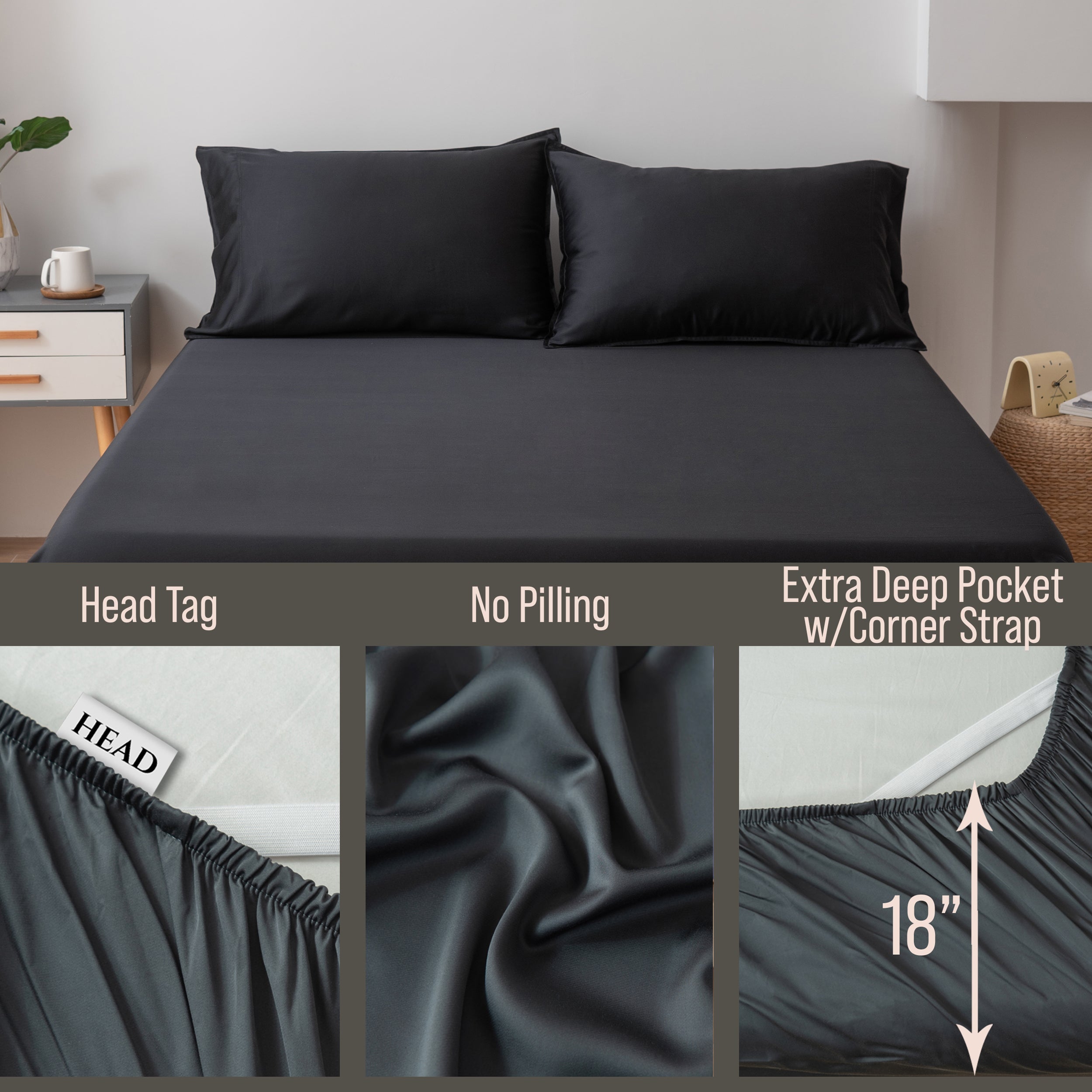 Luxury Bamboo Fitted Sheet - Thumbnail 3