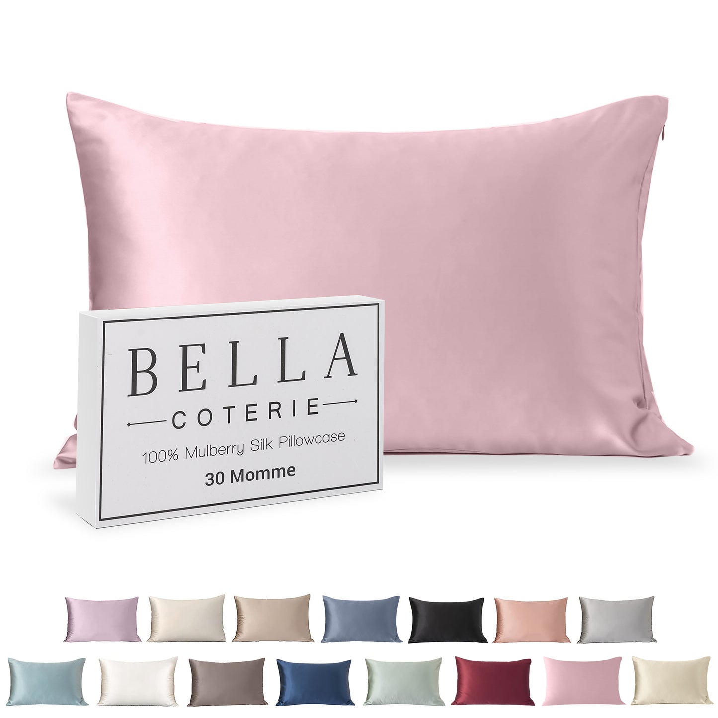 Bella Coterie Luxury Silk Pillowcase for Hair and Skin