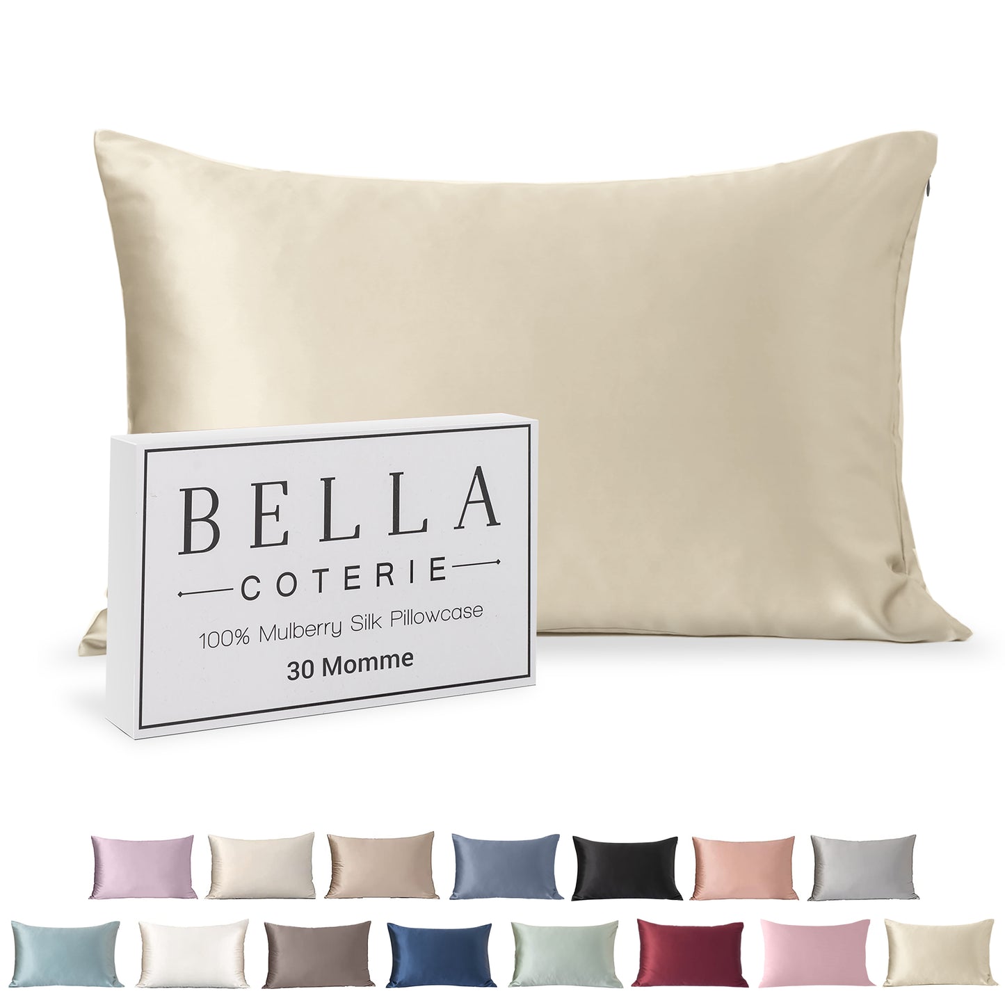 Bella Coterie Luxury Silk Pillowcase for Hair and Skin