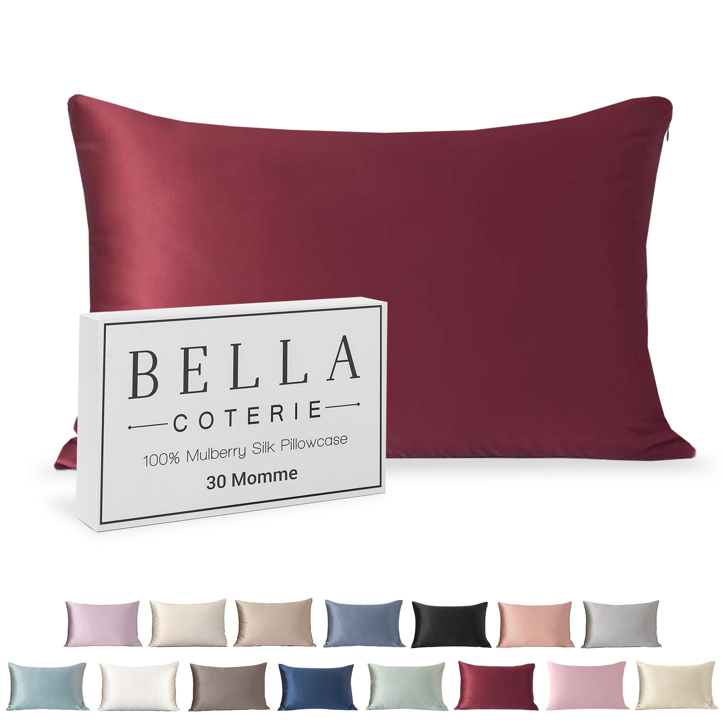 Bella Coterie Luxury Silk Pillowcase for Hair and Skin